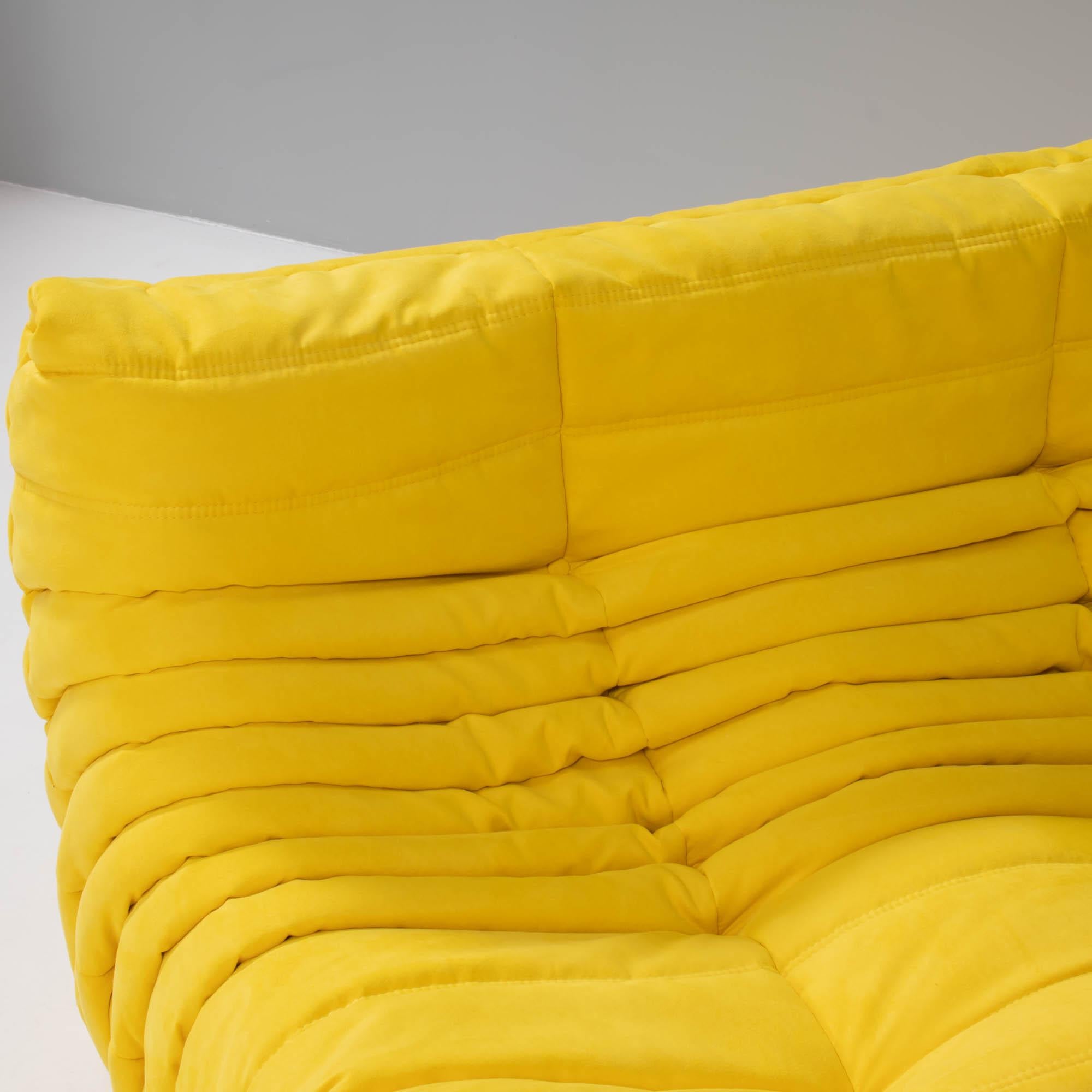Ligne Roset Togo Sofa von Michel Ducaroy in Gelb, 3er-Set 12