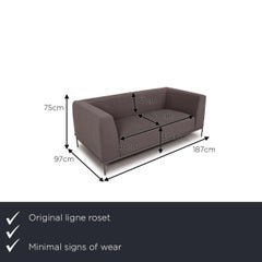 Ligne Roset Canapé en tissu Traversal Canapé deux places gris