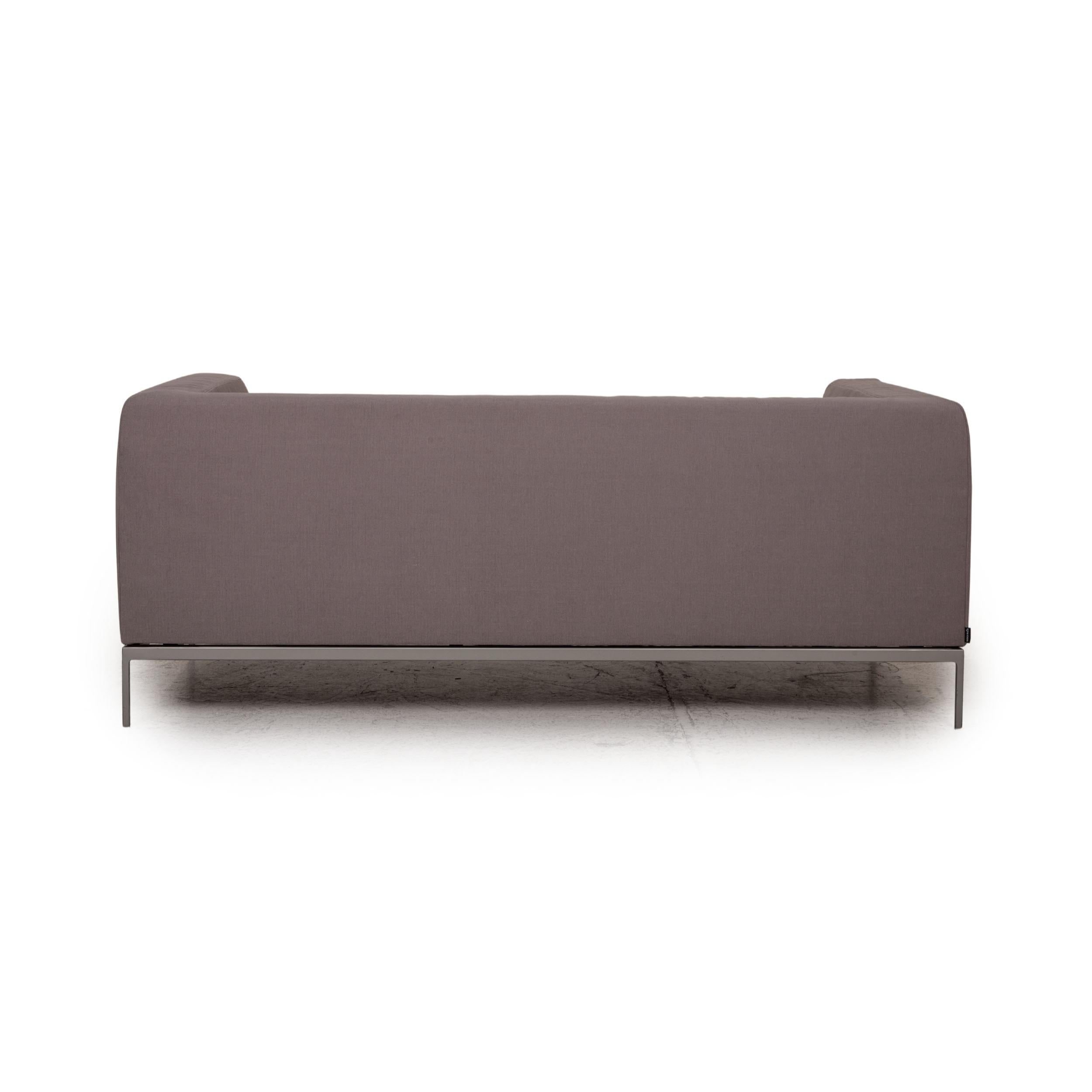 Ligne Roset Traversal Fabric Sofa Gray Two-Seater Couch In Good Condition For Sale In Cologne, DE