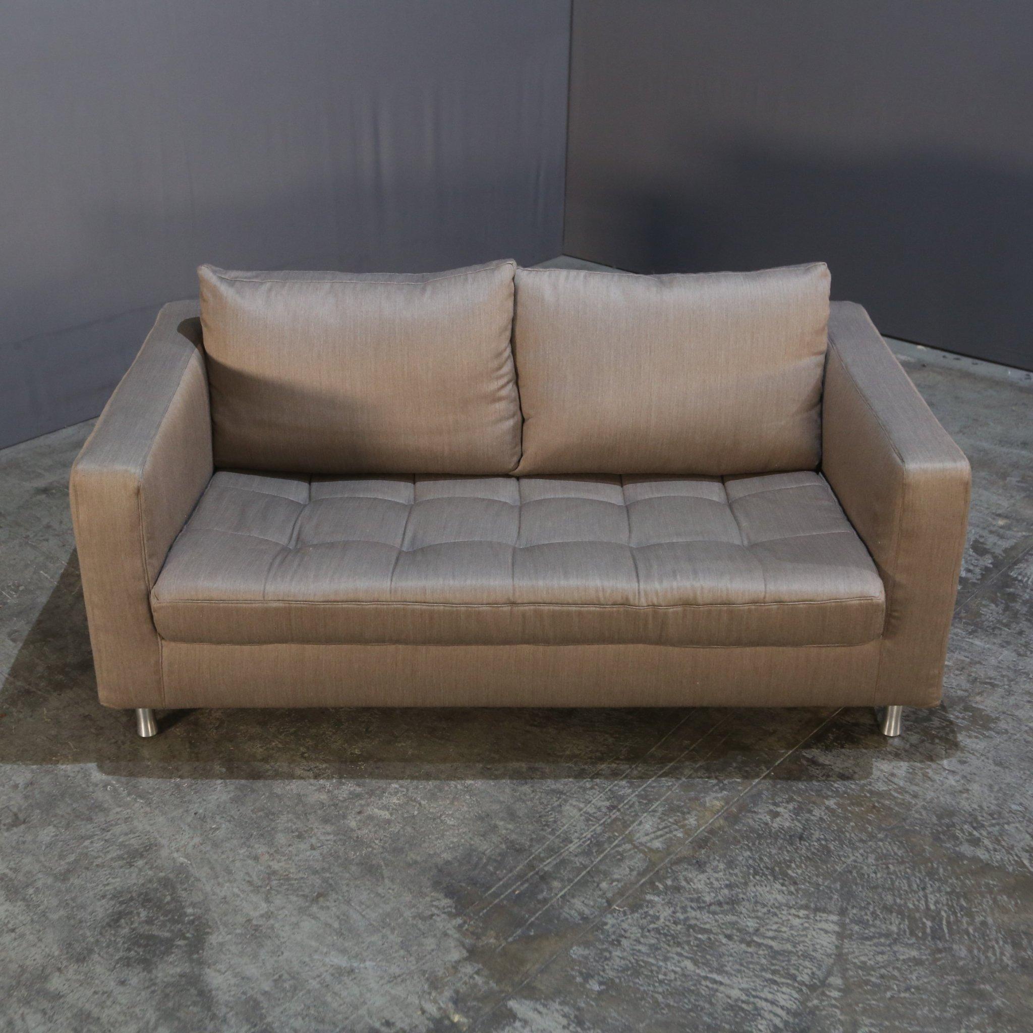 Modern Ligne Roset Two Seater Grey Sofa For Sale