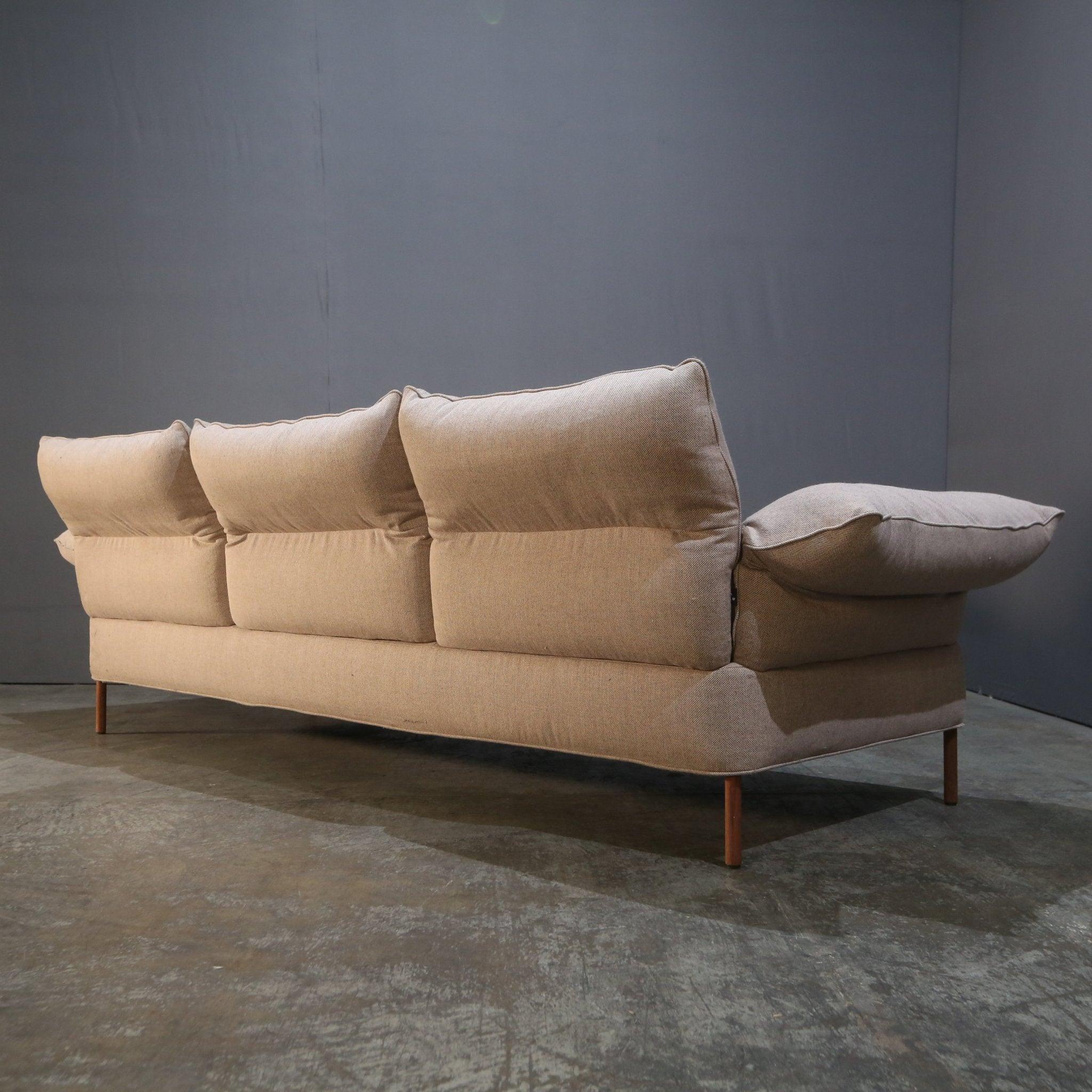 Modern Ligne Roset Two Seater Grey Sofa For Sale
