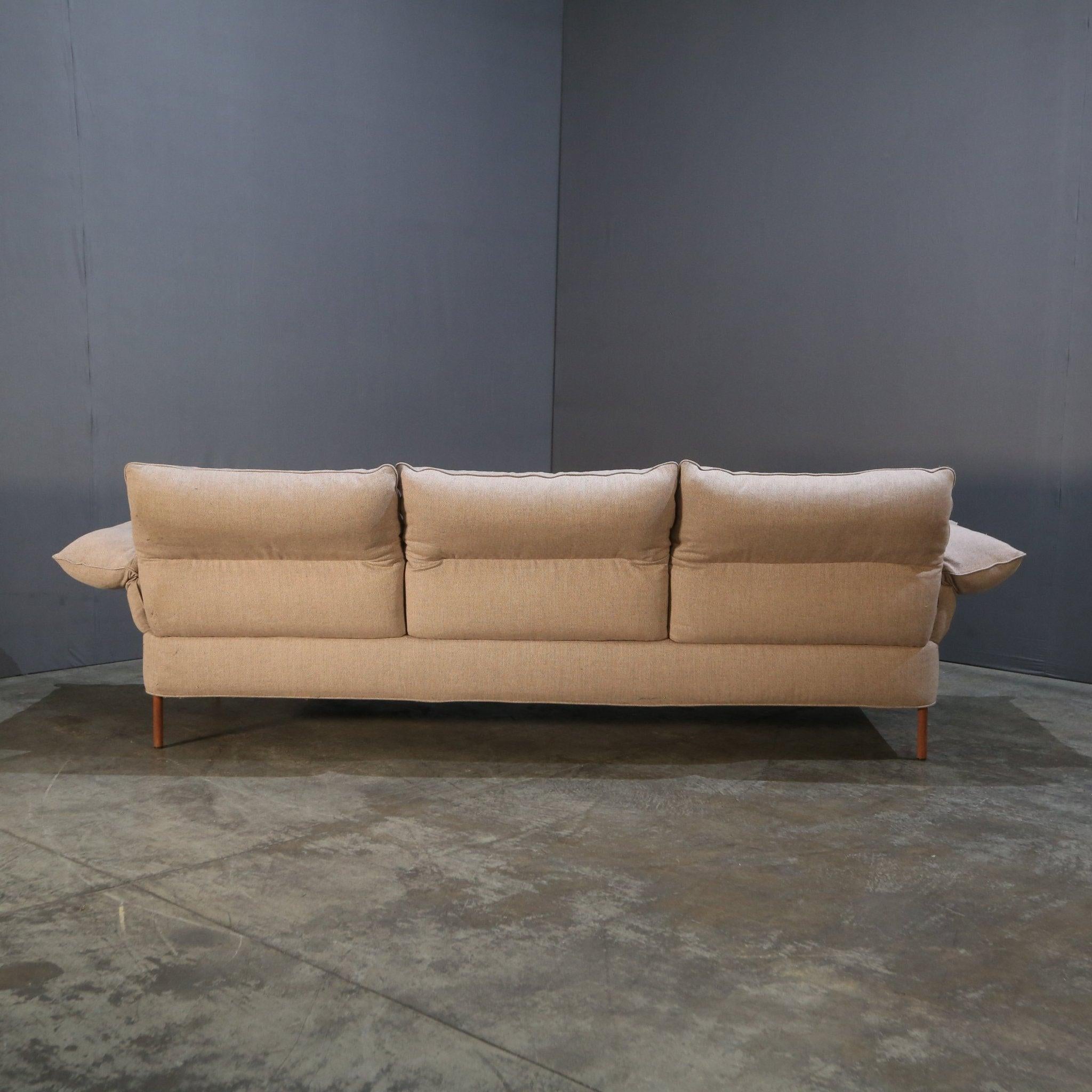 French Ligne Roset Two Seater Grey Sofa For Sale