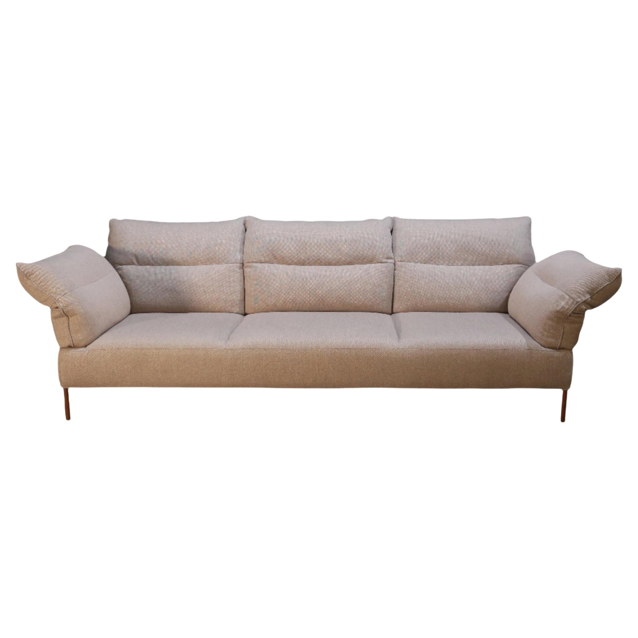 Ligne Roset Two Seater Grey Sofa For Sale