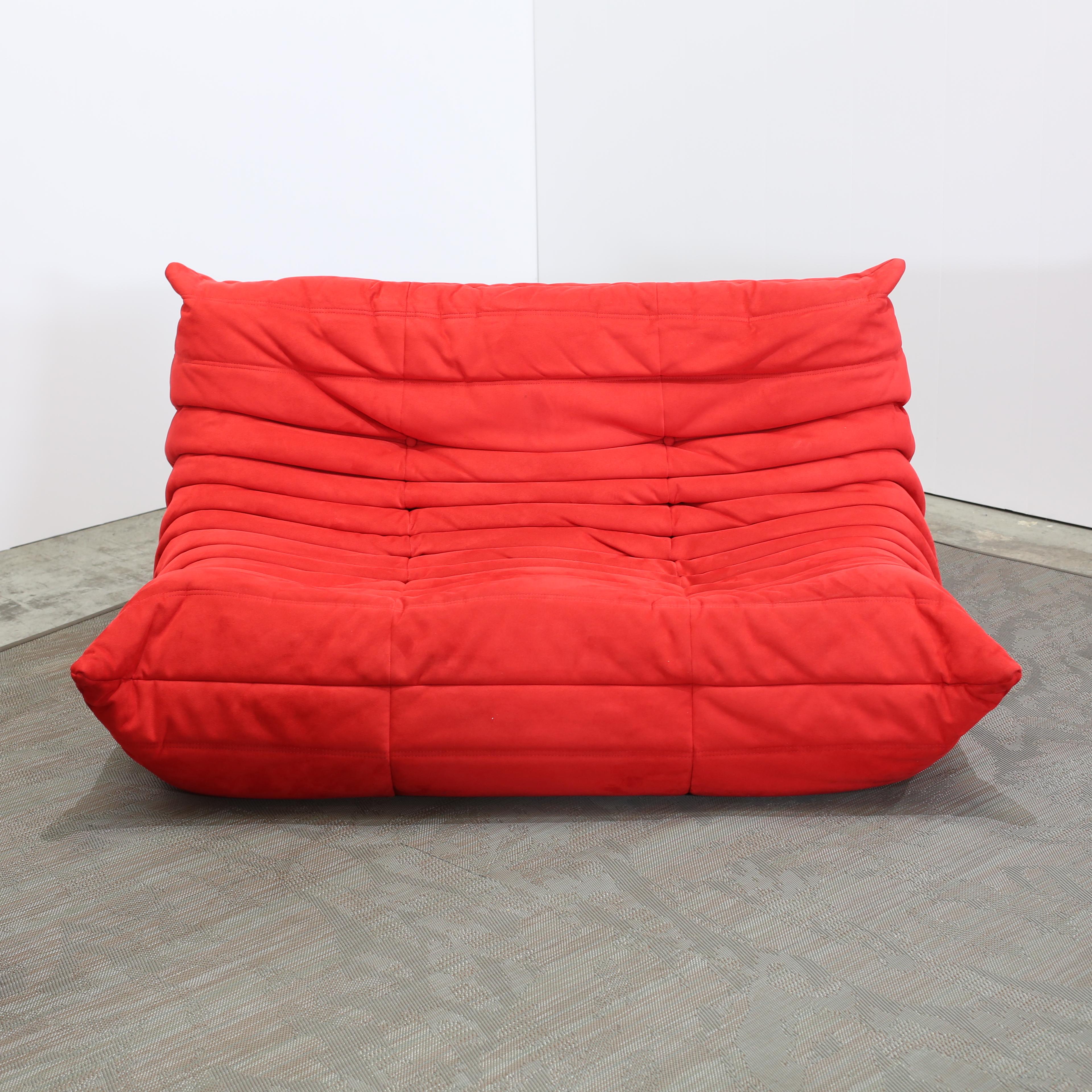 The iconic Togo sofa, originally designed by Michel Ducaroy for Ligne Roset in 1973, has become a mid-century design classic. This two seater sofa is incredibly versatile and can be used alone or paired with other pieces from the range. Made