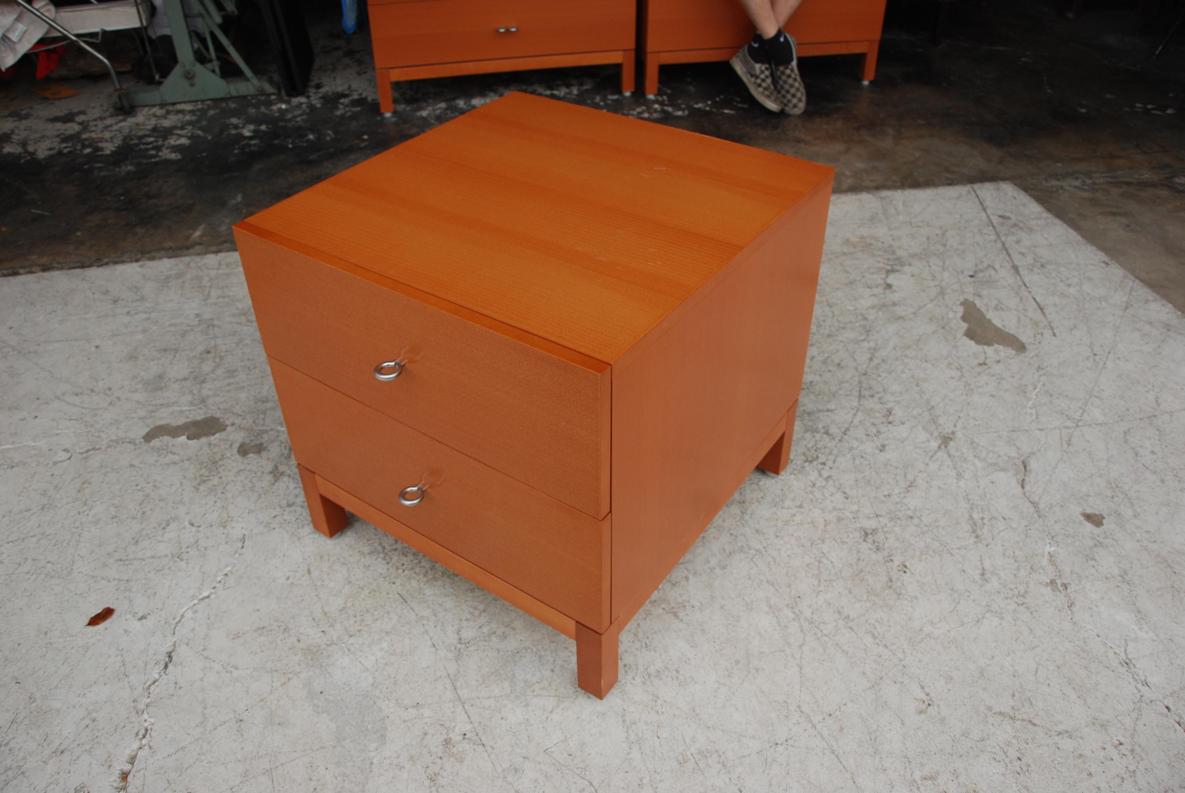 French Modern Pearwood Nightstand