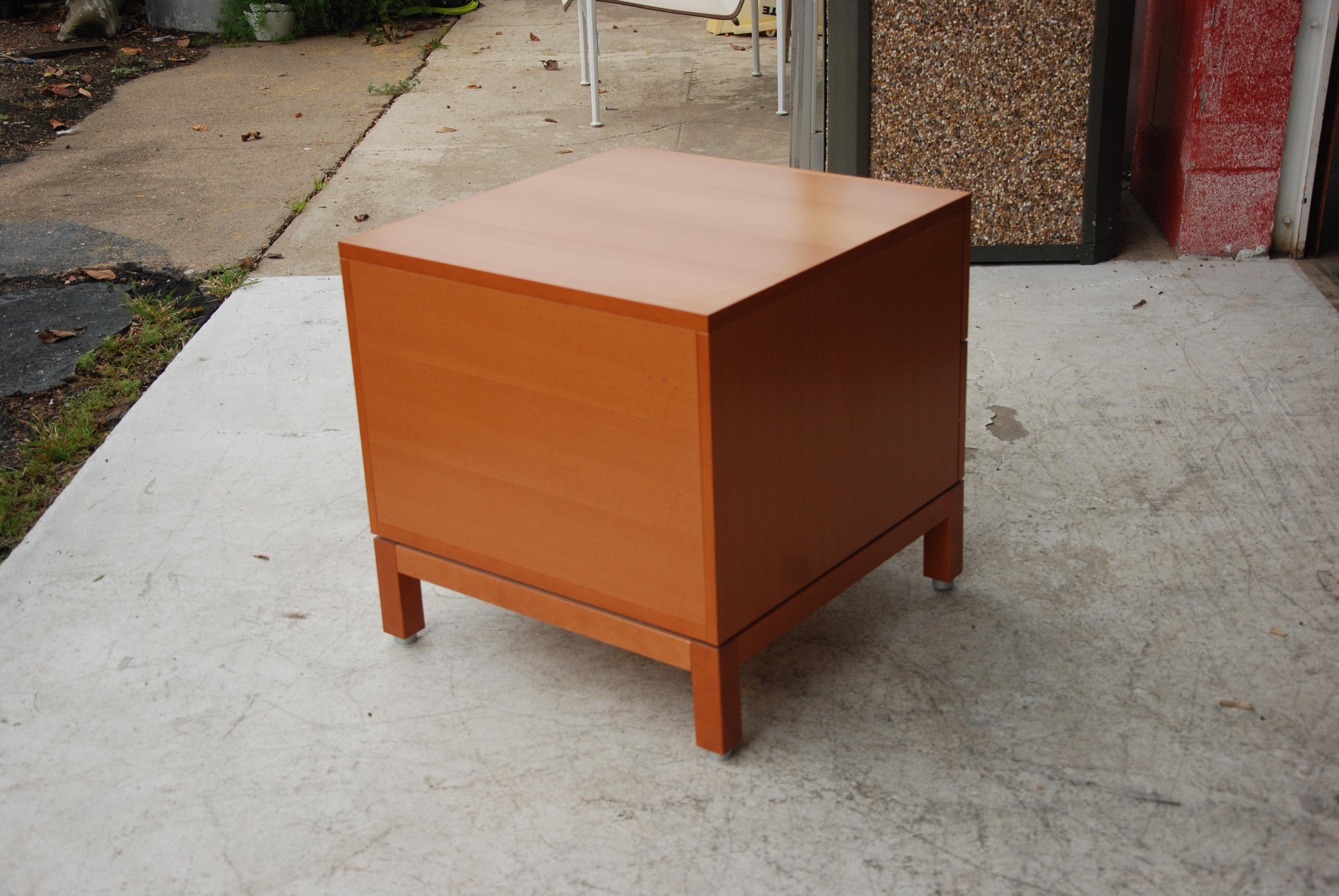 Contemporary Modern Pearwood Nightstand