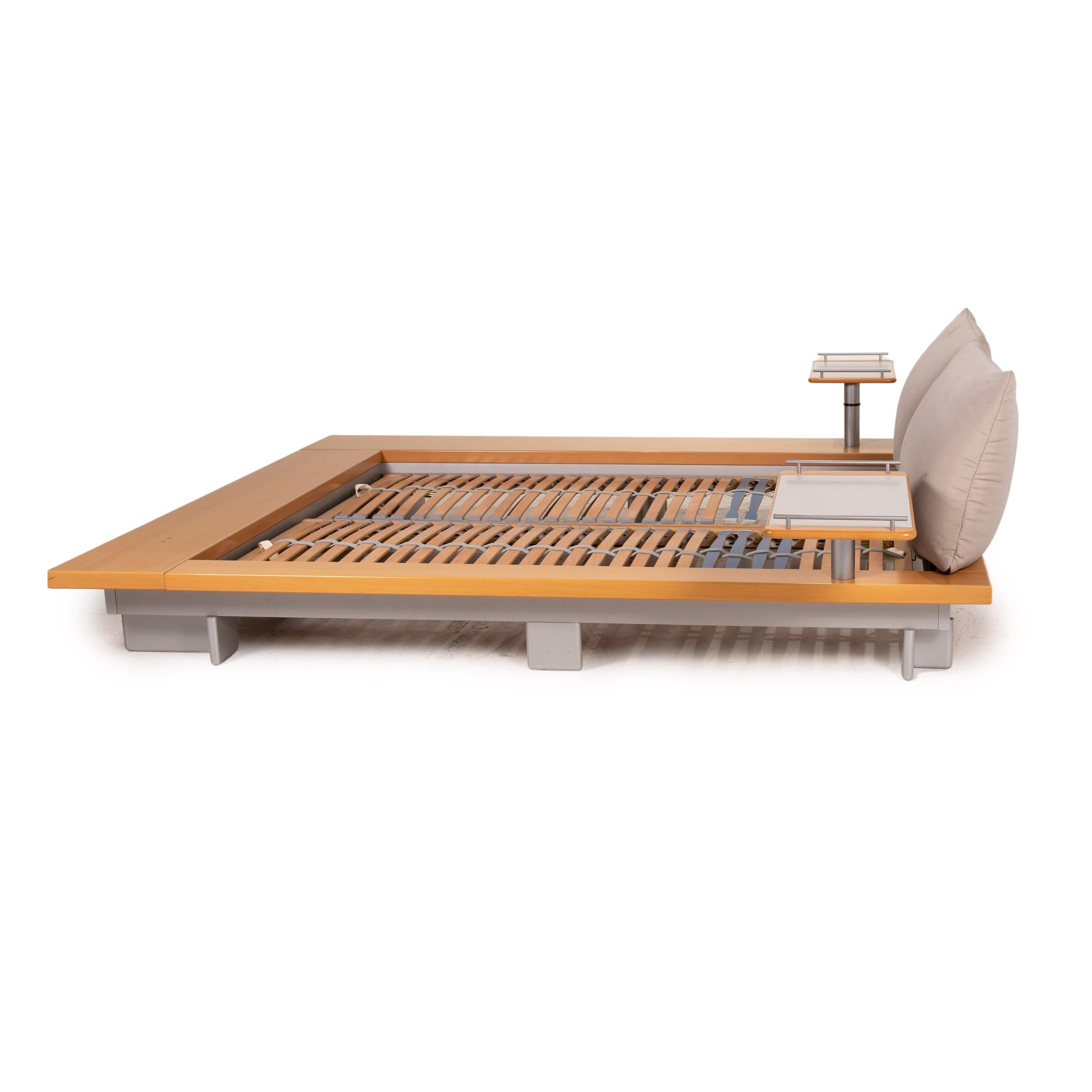 Ligne Roset Wood Futon Double Bed Bed Incl. Slatted Frame Incl. 2x 6