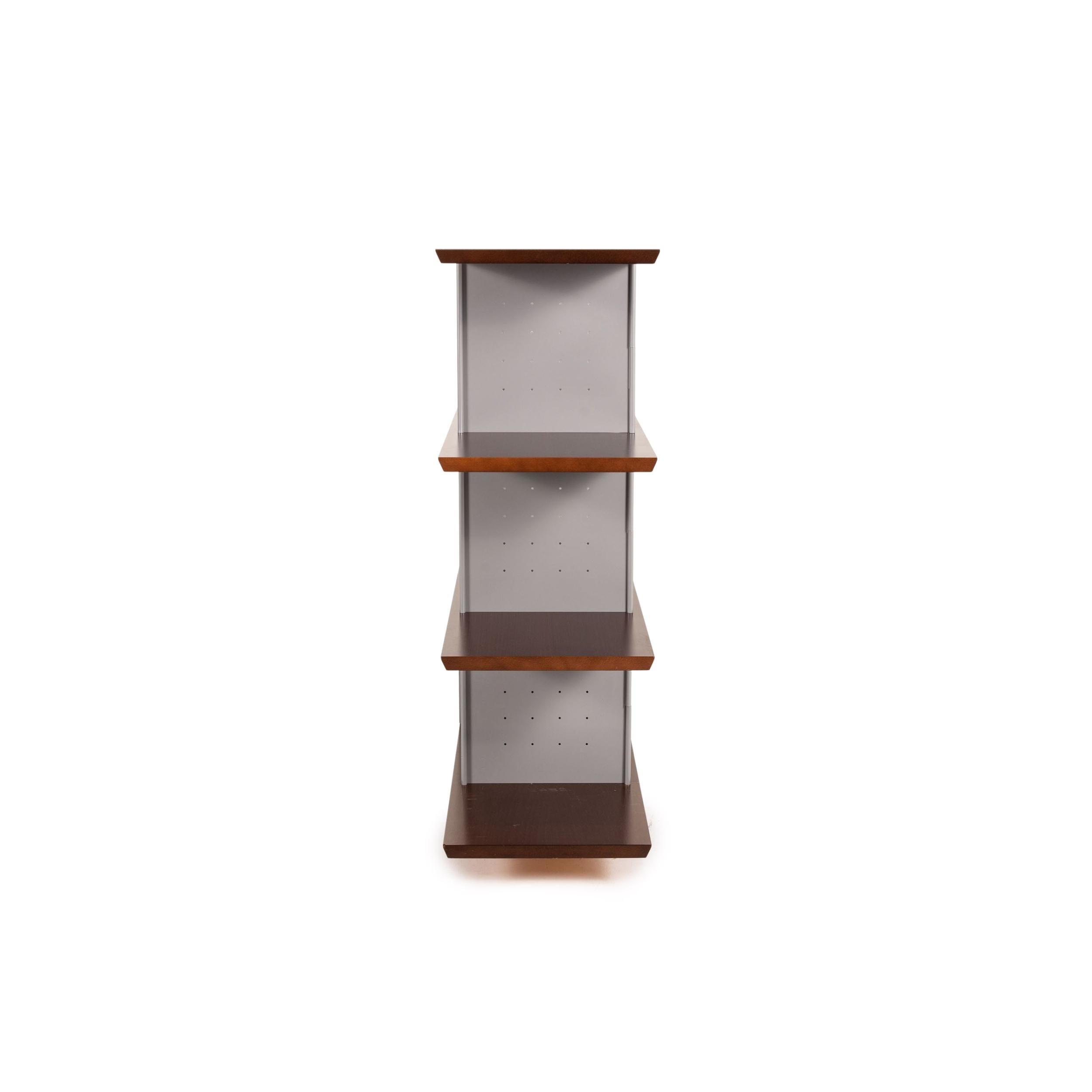 Ligne Roset Wood Metal Shelf Brown Gray Cabinet 6