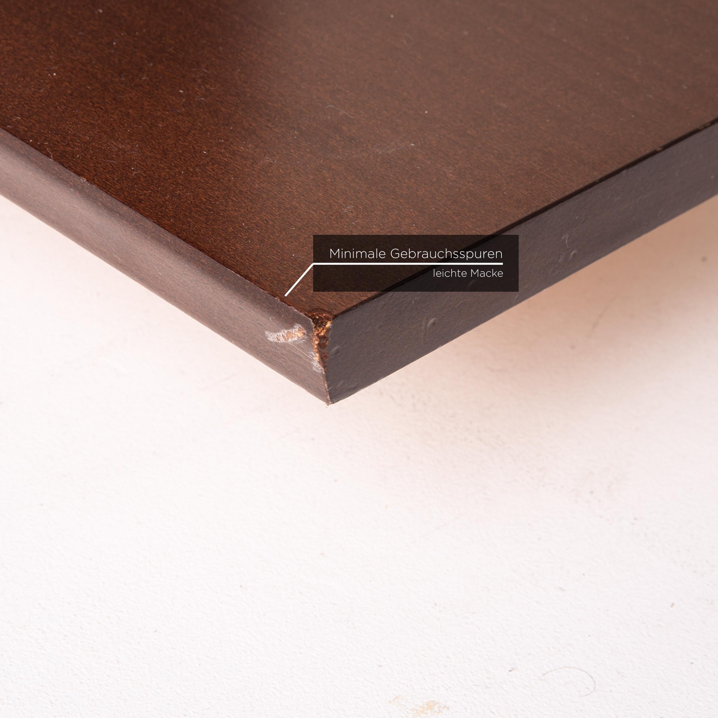 French Ligne Roset Wood Metal Shelf Brown Gray Cabinet