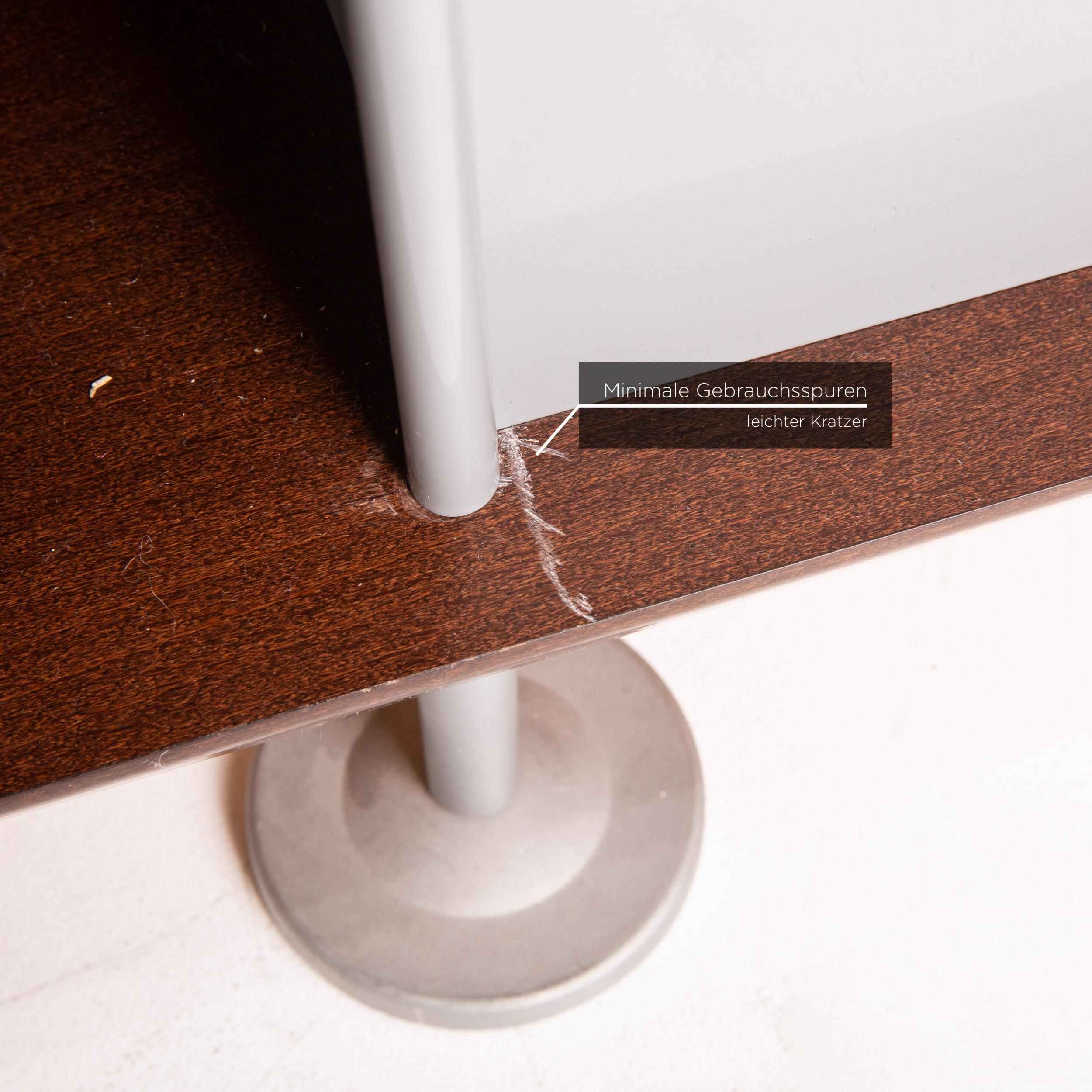Ligne Roset Wood Metal Shelf Brown Gray Cabinet In Good Condition In Cologne, DE