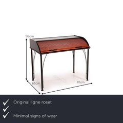 Ligne Roset Wood Secretary Including Chair Brown Black Desk Office Furniture