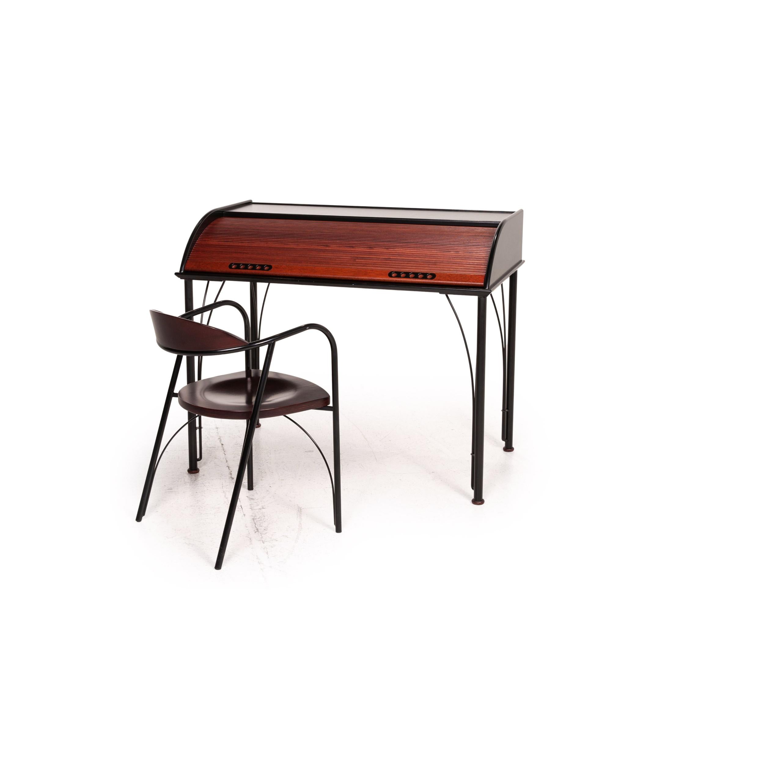 Secrétaire en bois de rose de Ligne, y compris une chaise et des meubles de bureau bruns et noirs Bon état à Cologne, DE