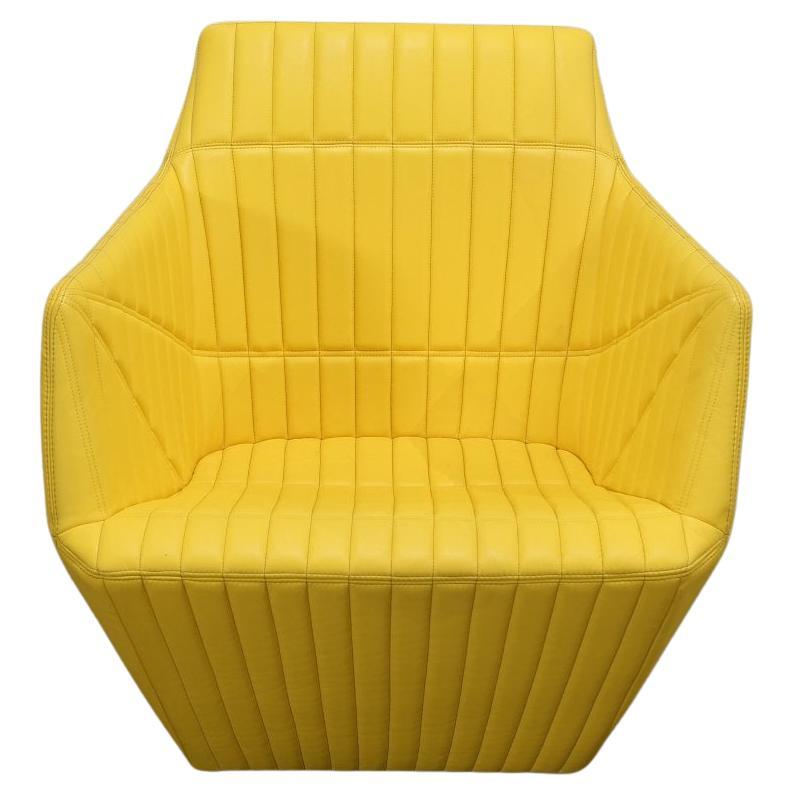 Ligne Roset Yellow Facett Armchair by R. & E. Bouroullec For Sale