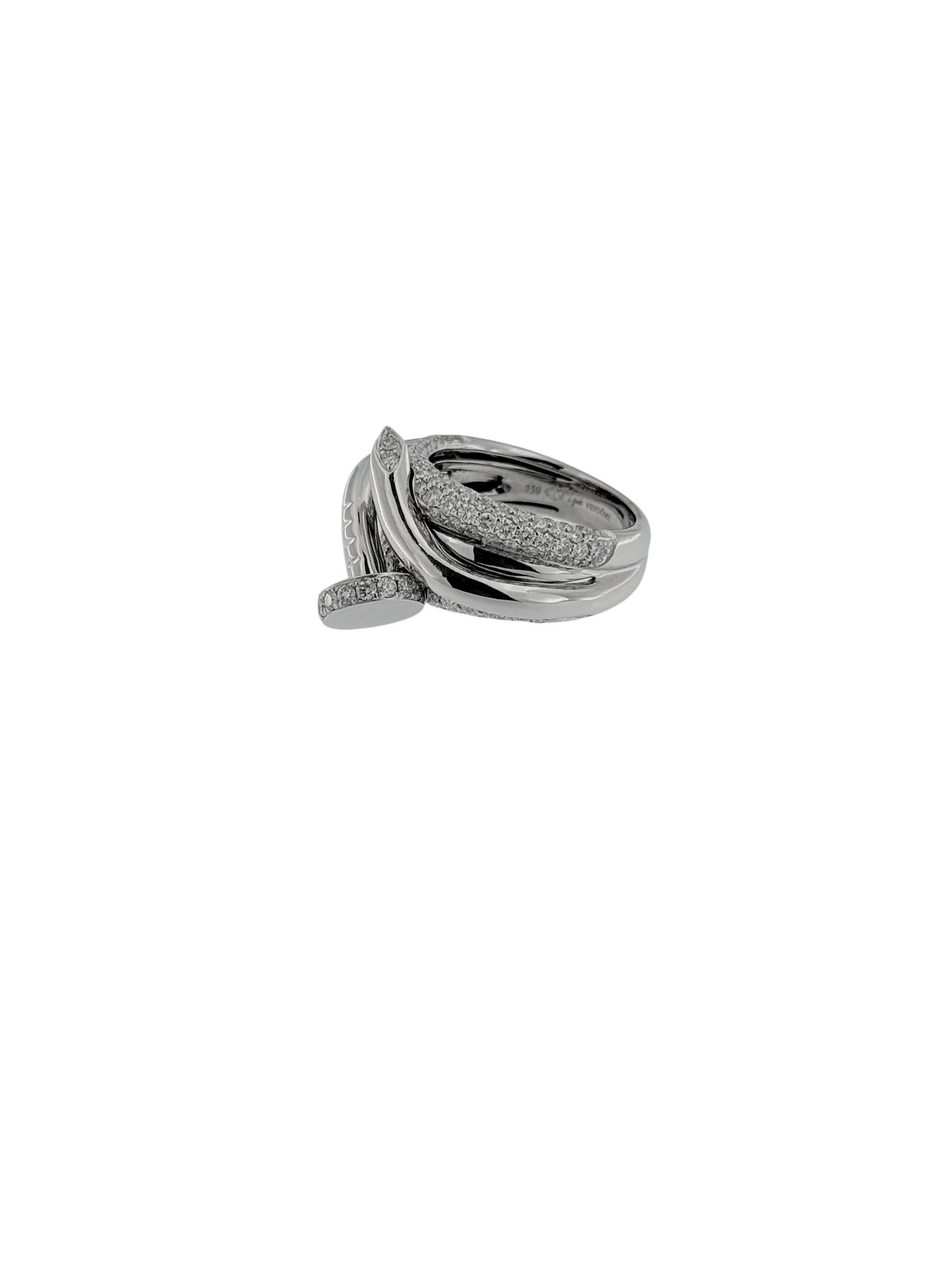 Ligne Vendome Bague en or blanc avec diamants en vente 7