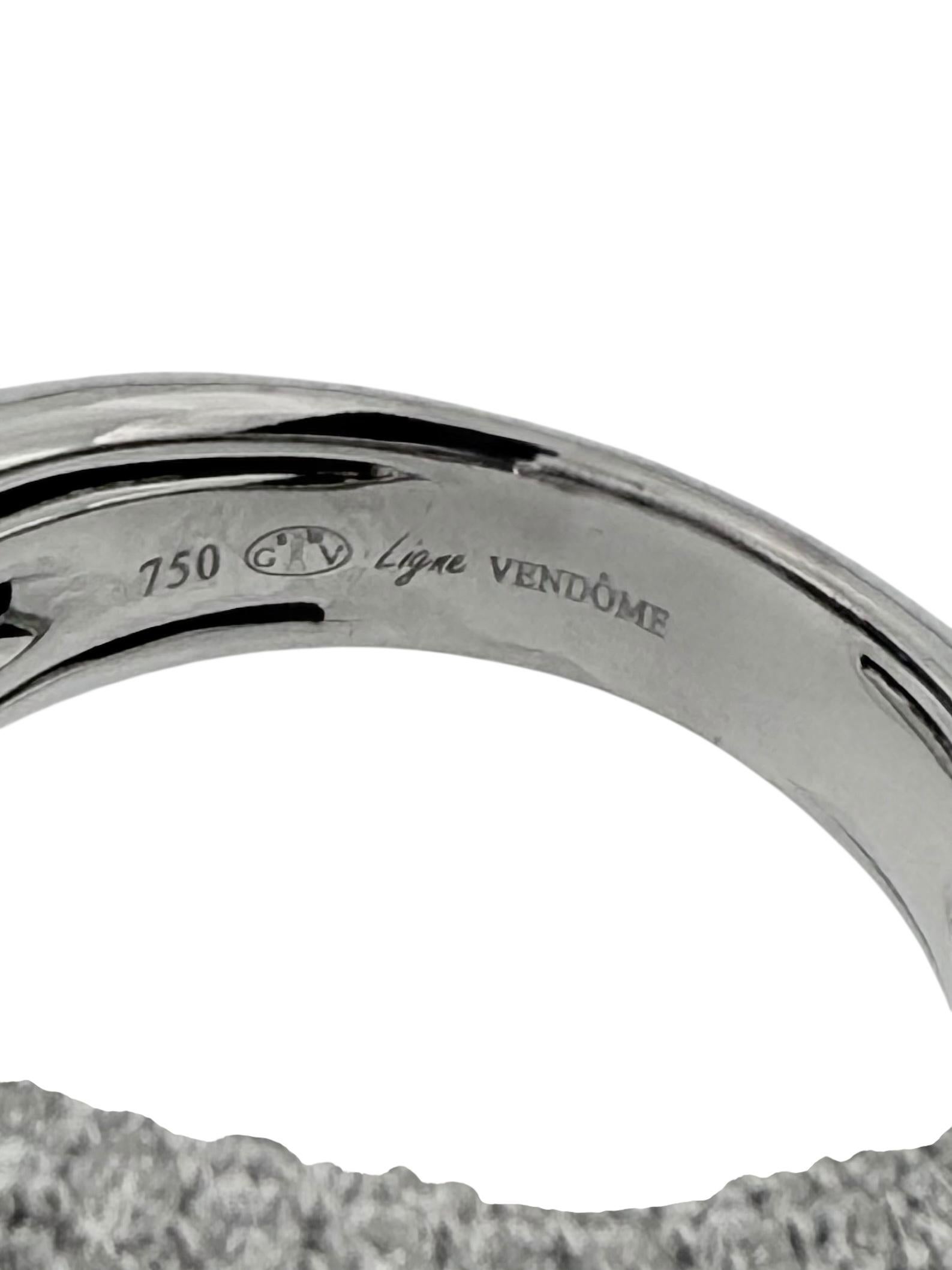 Ligne Vendome Bague en or blanc avec diamants en vente 8