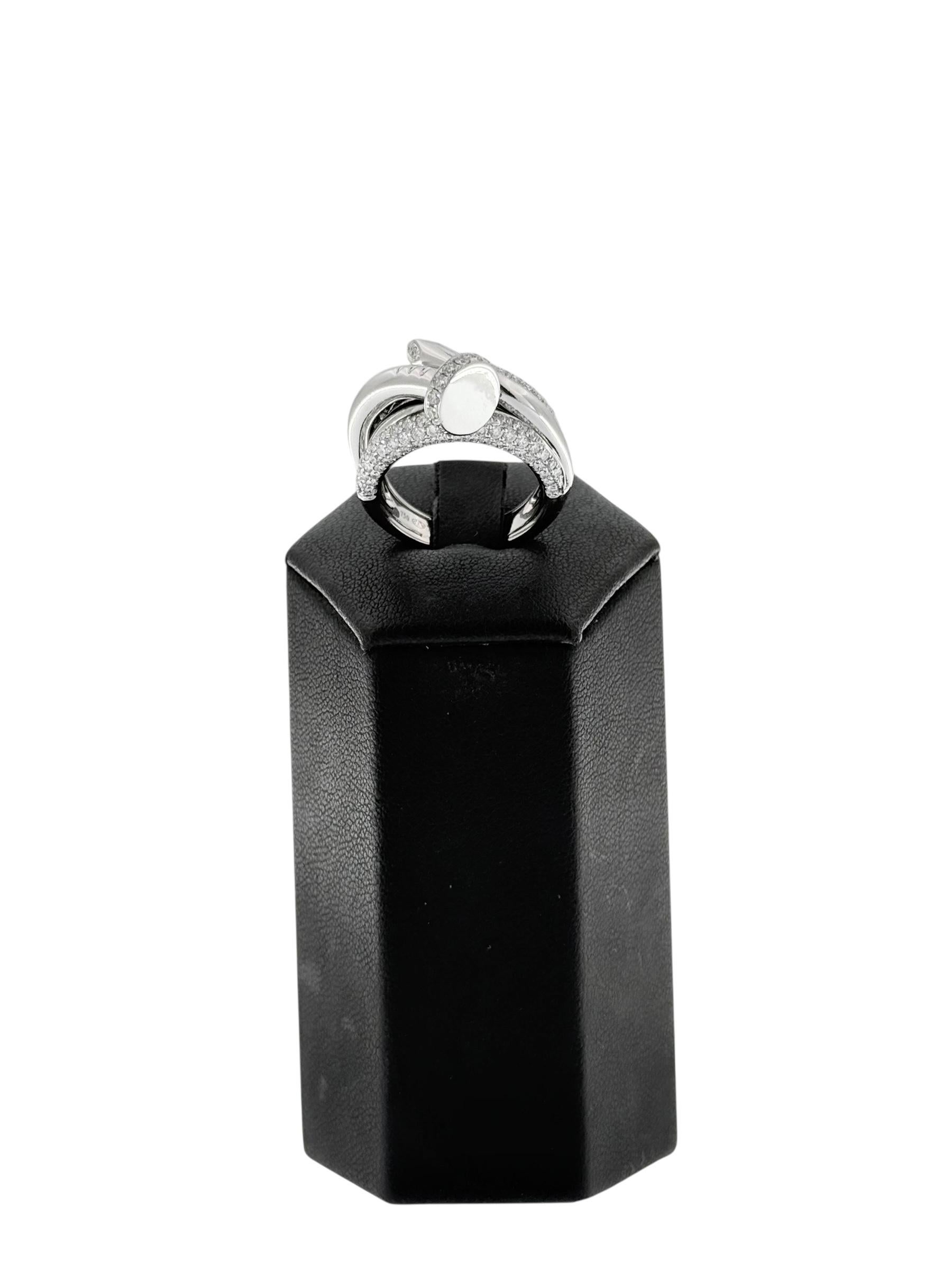 Ligne Vendome Bague en or blanc avec diamants en vente 1