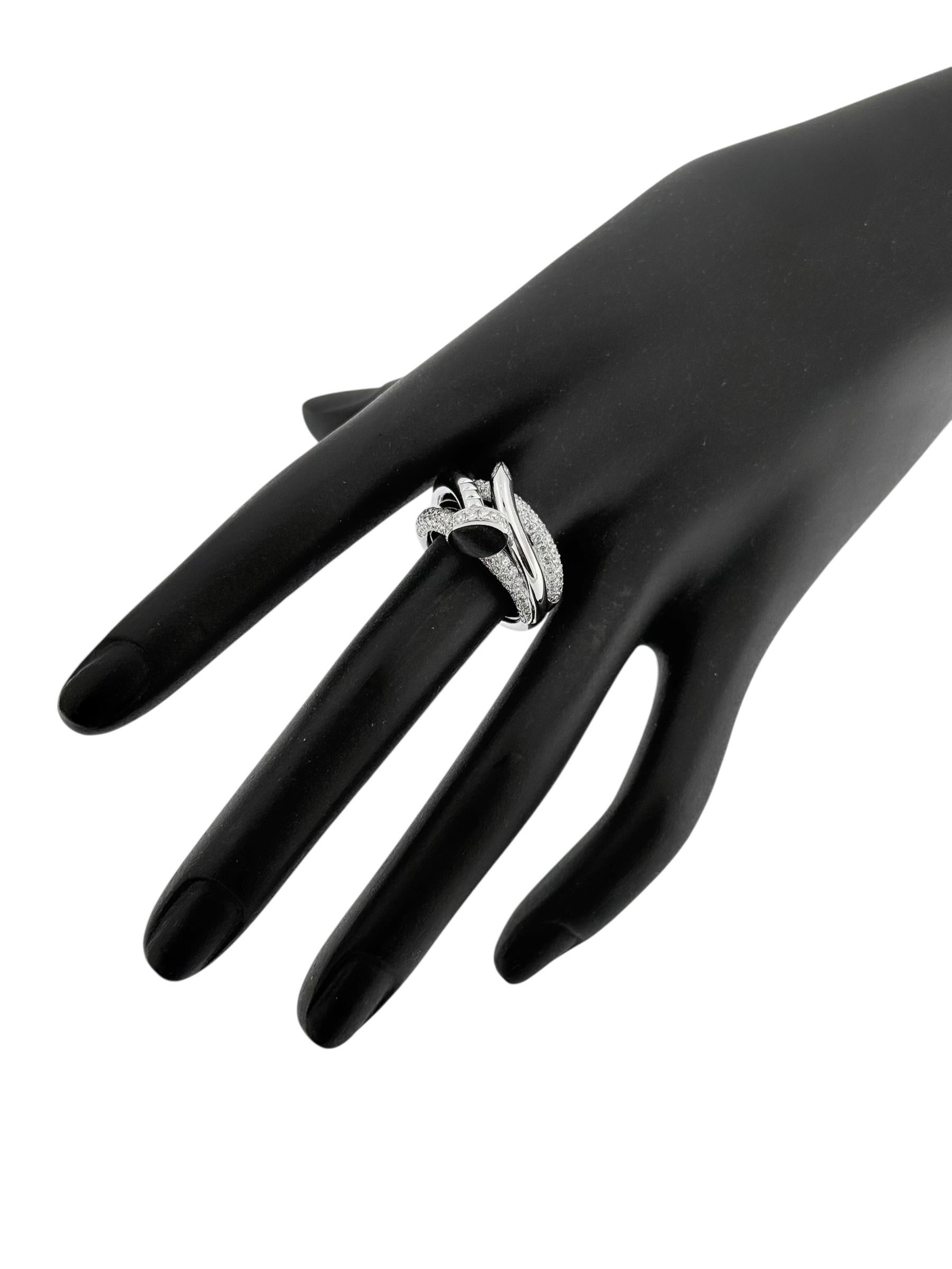 Ligne Vendome Bague en or blanc avec diamants en vente 2