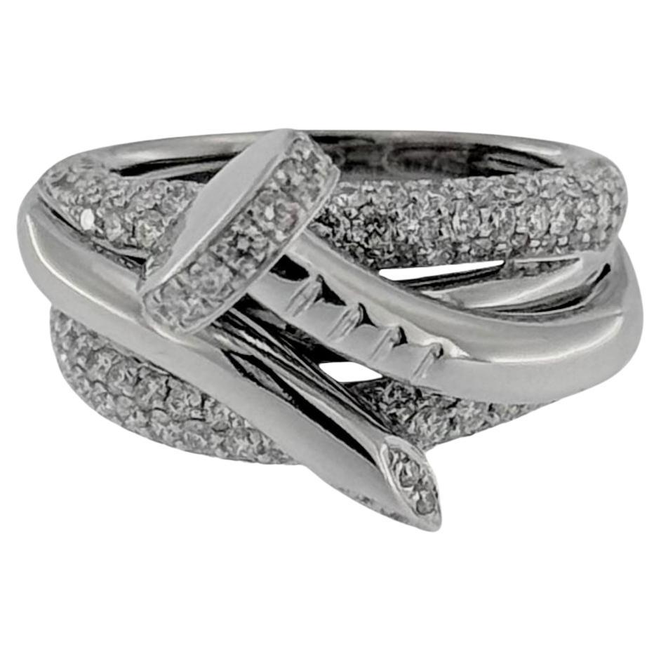 Ligne Vendome Bague en or blanc avec diamants en vente