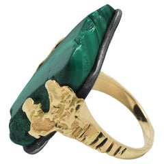 Lignes Vertes Vague Ring by Karl Mazlo