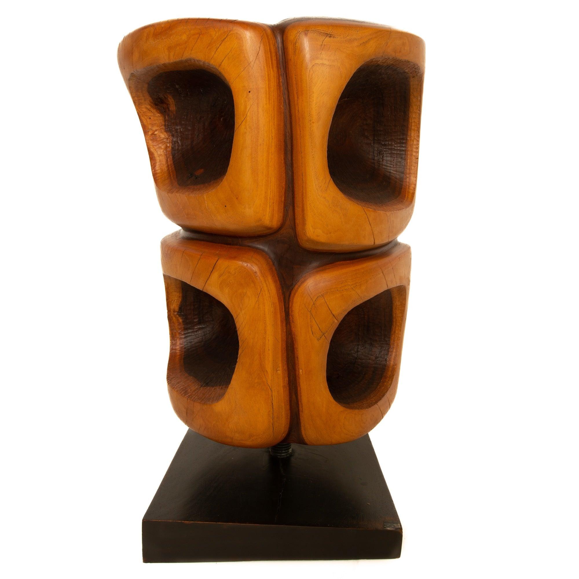 Américain Sculpture de table moderniste Lignum-Vitae de Clark Fitz-Gerald en vente