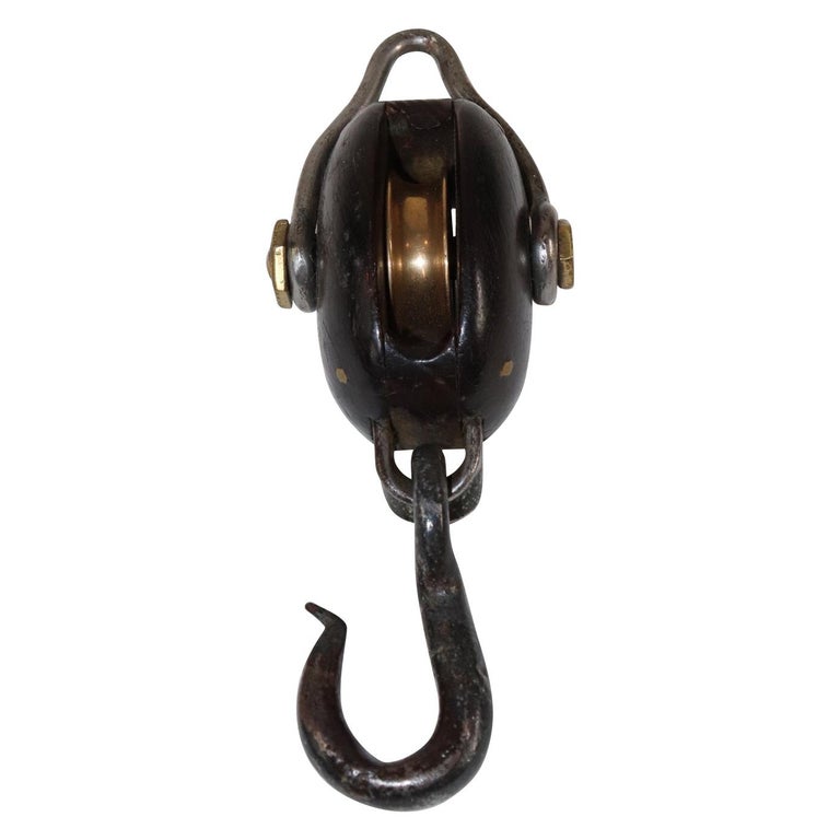 Lignum Vitae Yacht Pulley Block at 1stDibs