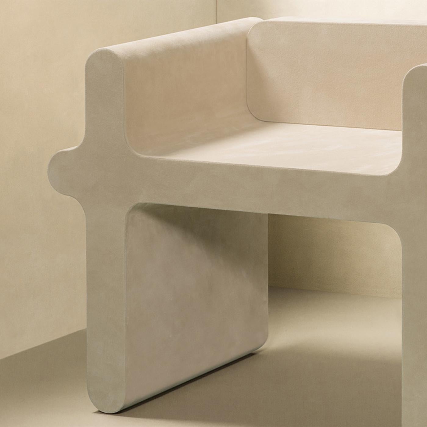 Contemporary Liguria Suede Chair For Sale