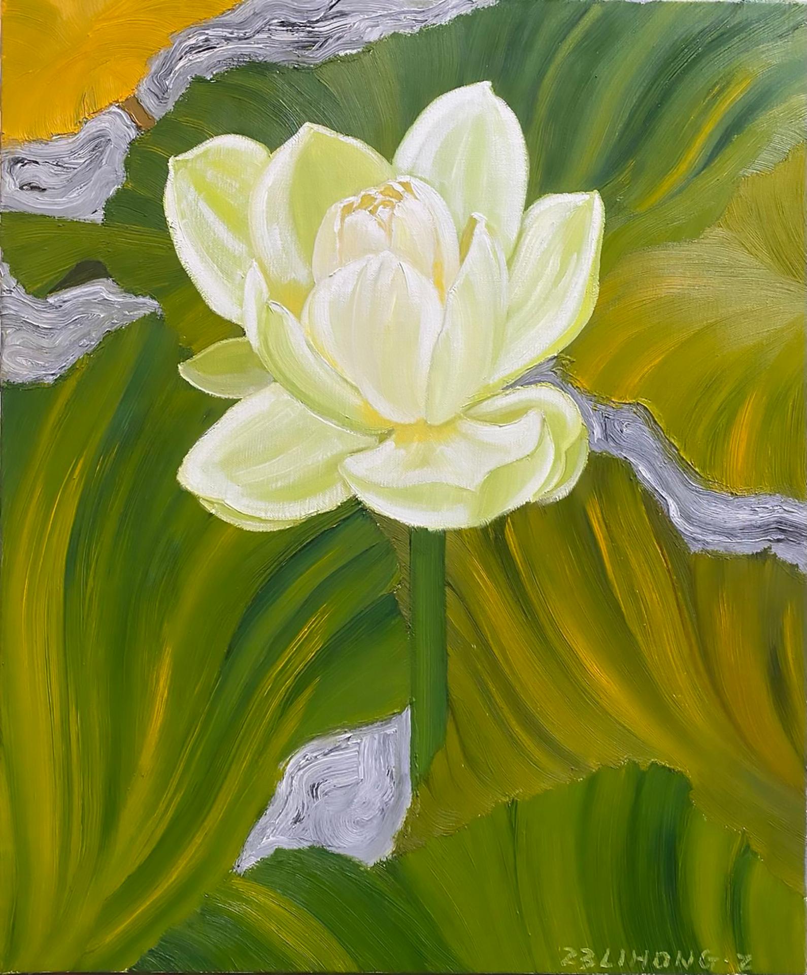 Lihong Zhang Interior Painting - The Lotus Series No. 41