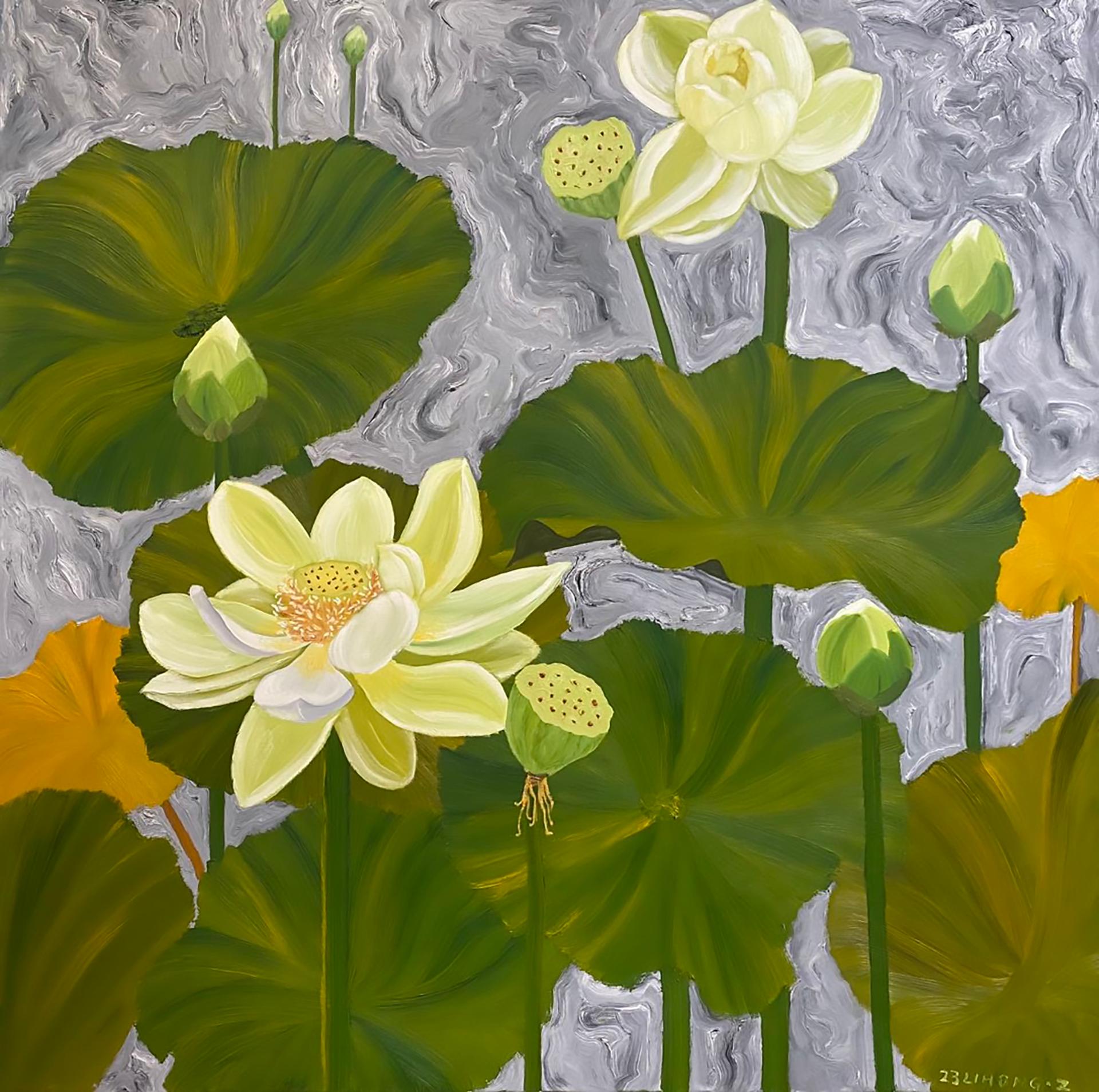 Lihong Zhang Interior Painting - The Lotus Series No. 42