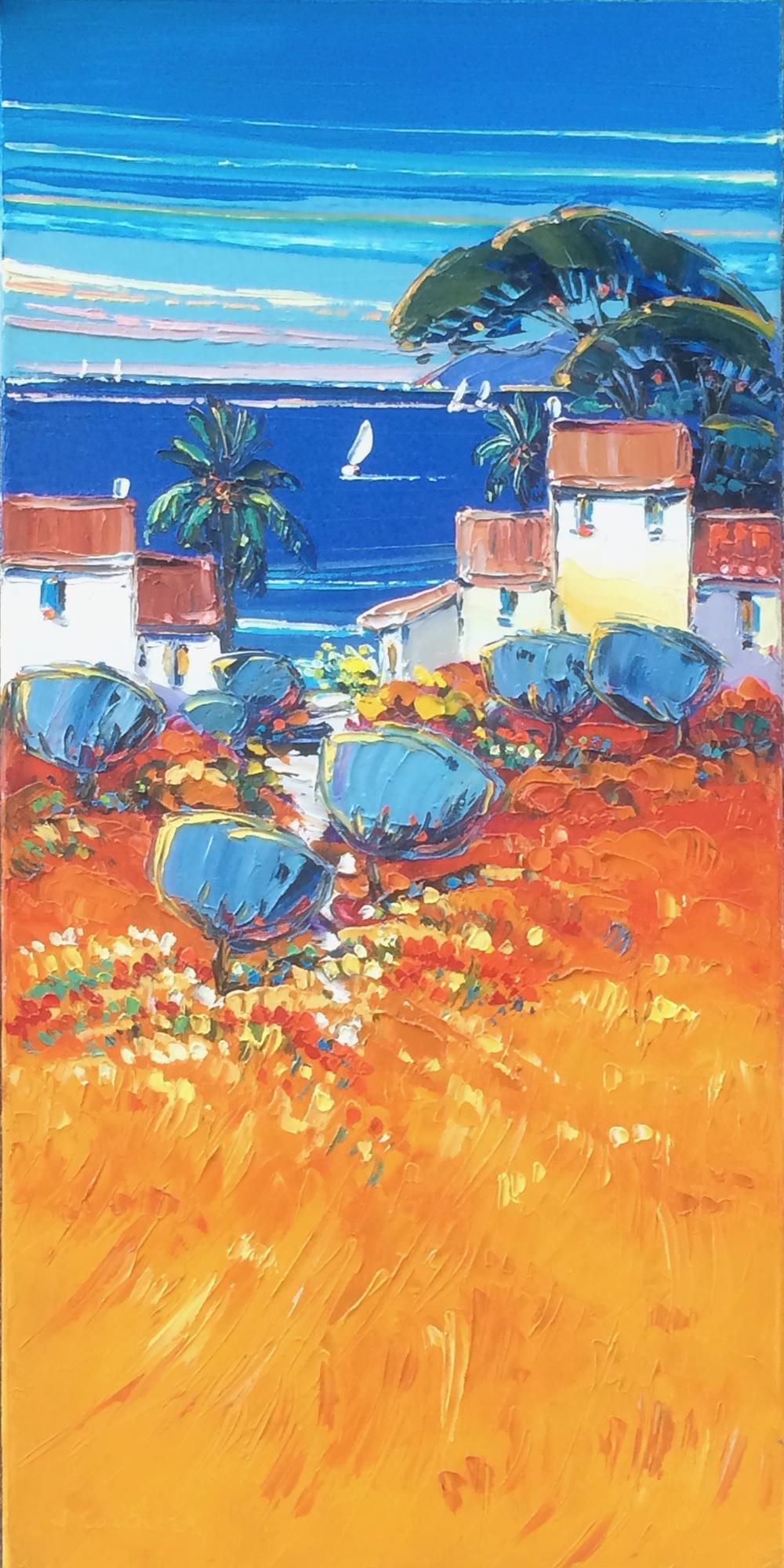 Liisa Corbiere - Le Jour Se Leve Sur Mt St Michel - Landscape Art by