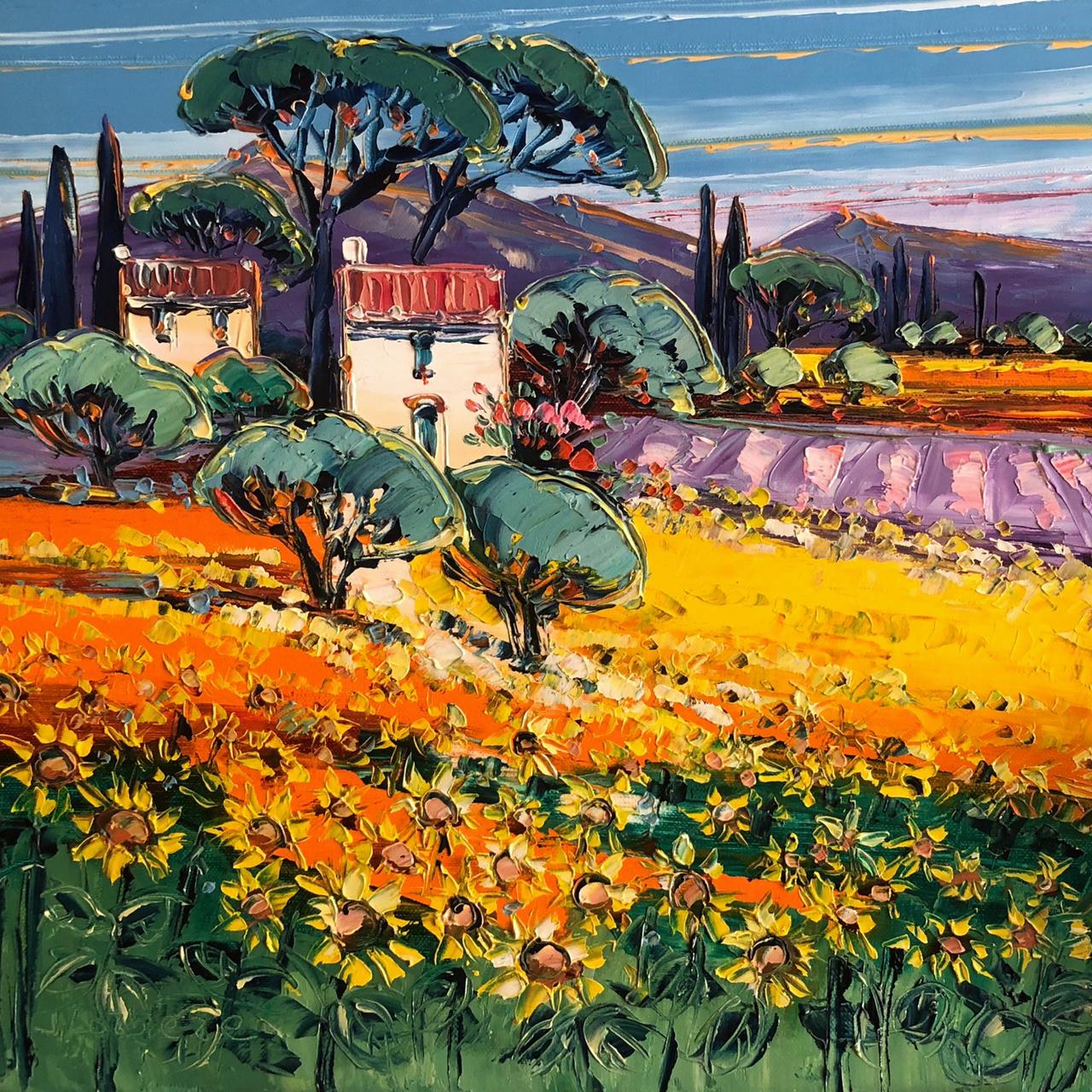 Liisa Corbiere - Hameau Perche, Cote D´azur - Landscape Art by Liisa