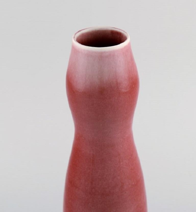 Scandinavian Modern Liisa Hallamaa for Arabia, Unique Vase in Glazed Ceramics, 1960s For Sale