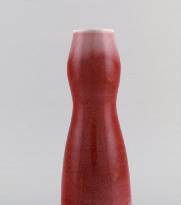 Finnish Liisa Hallamaa for Arabia, Unique Vase in Glazed Ceramics, 1960s For Sale