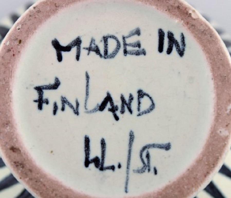 Liisa Hallamaa Larsen for Arabia, Unique Vase in Glazed Stoneware, 1960s In Good Condition In København, Copenhagen