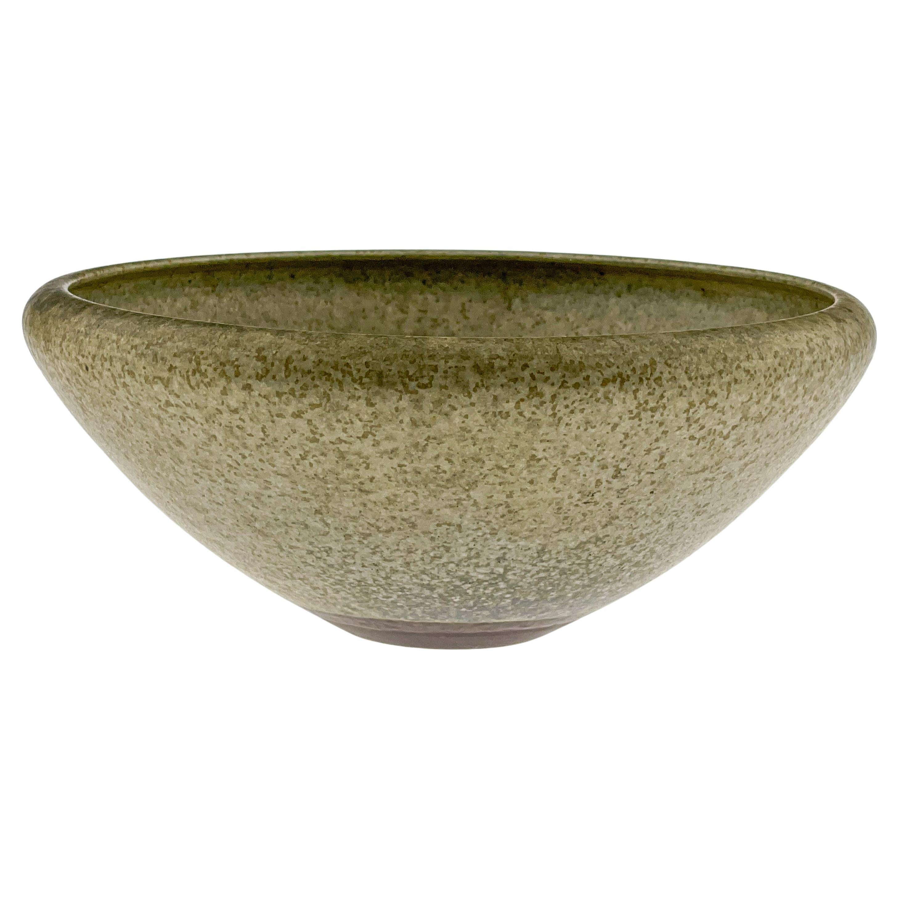 Liisa Hallamaa Larsen, Unique Glazed Stoneware Bowl, Arabia Finland 1960's