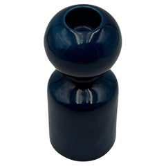 Vintage Liisi Beckmann's 1960s Gabbianelli Vase Mid-century candle holder allure in blue