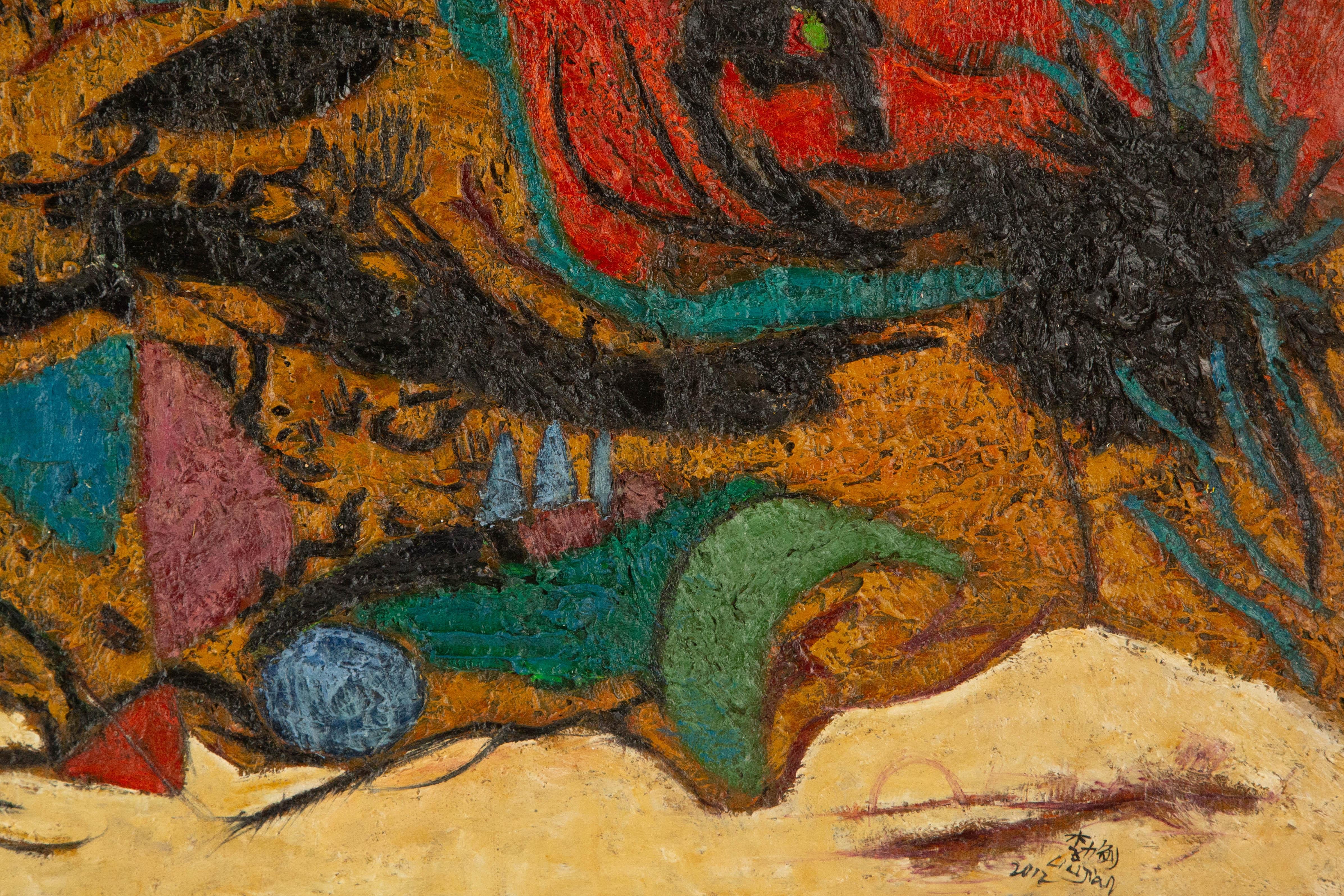Lijian Li, tecnica mista originale contemporanea 