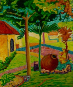Lijian Li Contemporary Original Oil On Canvas "Mexican Travel Series II"