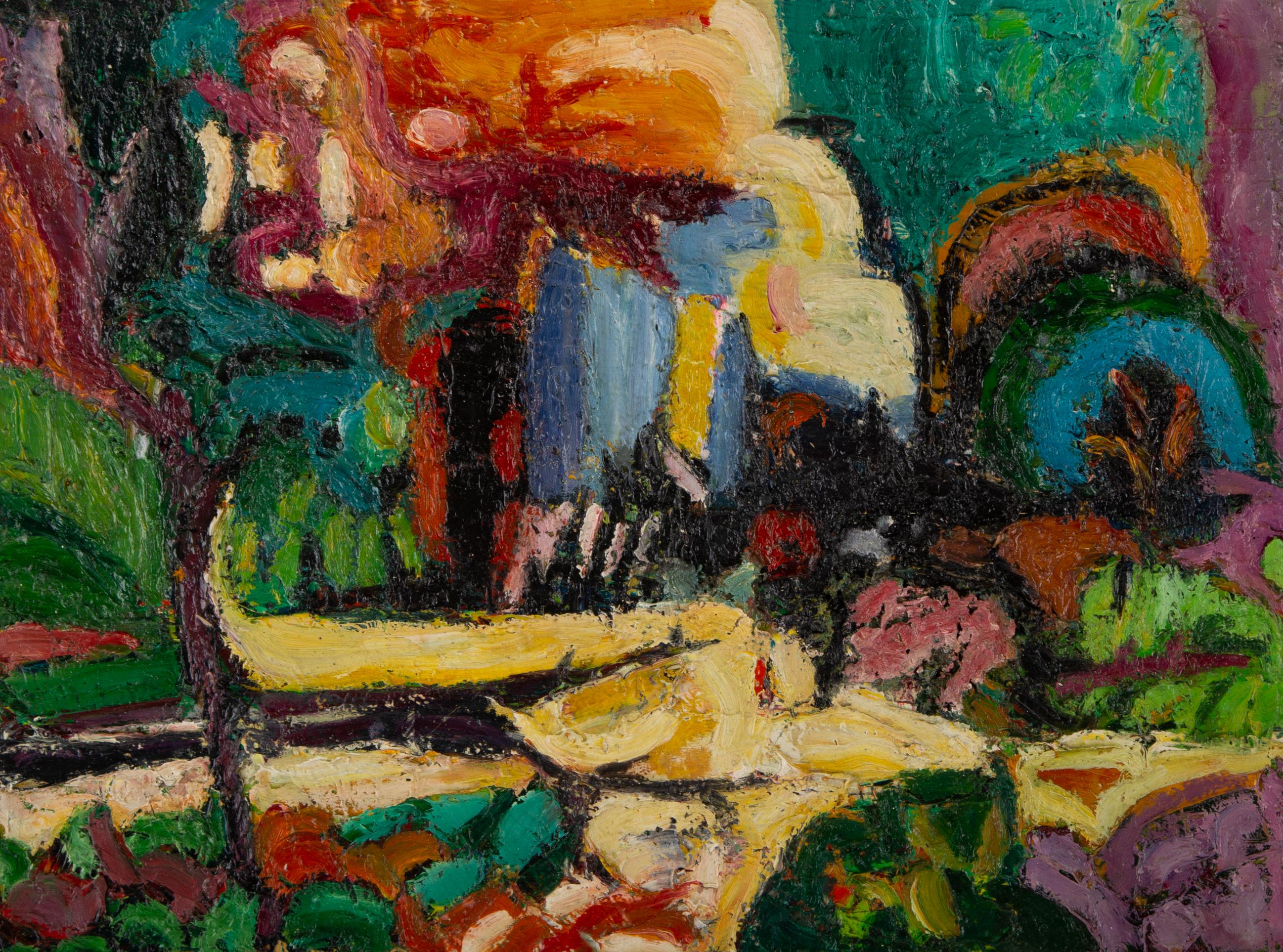  Title: Paradise
 Medium: Oil on canvas
 Size: 12 x 15 inches
 Frame: Framing options available!
 Condition: The painting appears to be in excellent condition.
 Note: This painting is unstretched
 Year: 2000 Circa
 Artist: Lijian Li
 Signature: