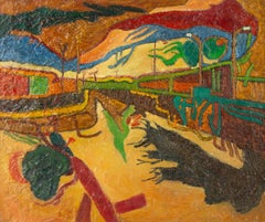Lijian Li Landscape Original Oil On Canvas "Country Rhapsody"