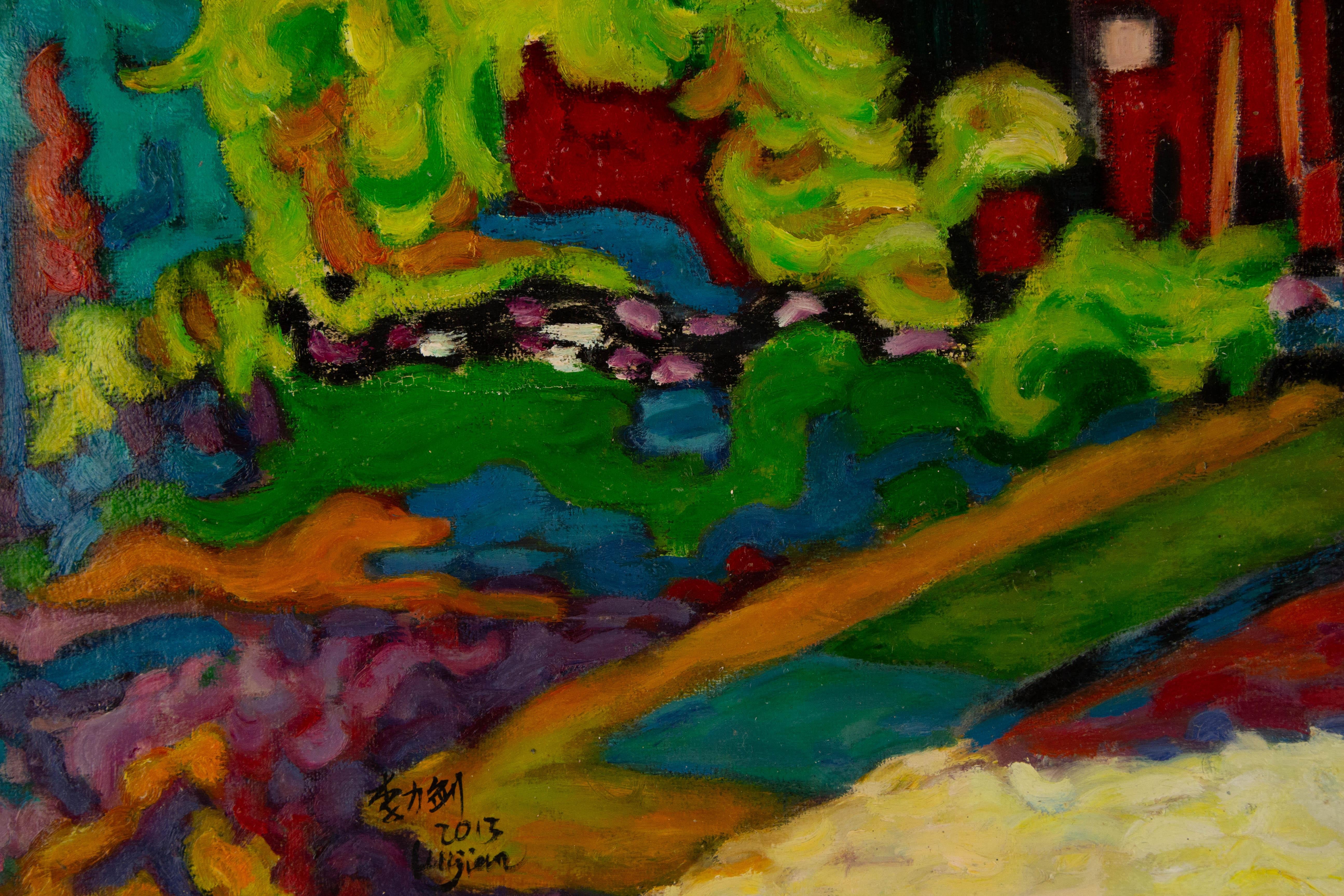 Lijian Li Landschaft, Original Ölgemälde auf Leinwand, „Mexikanische Reiseserie I“, Original 2