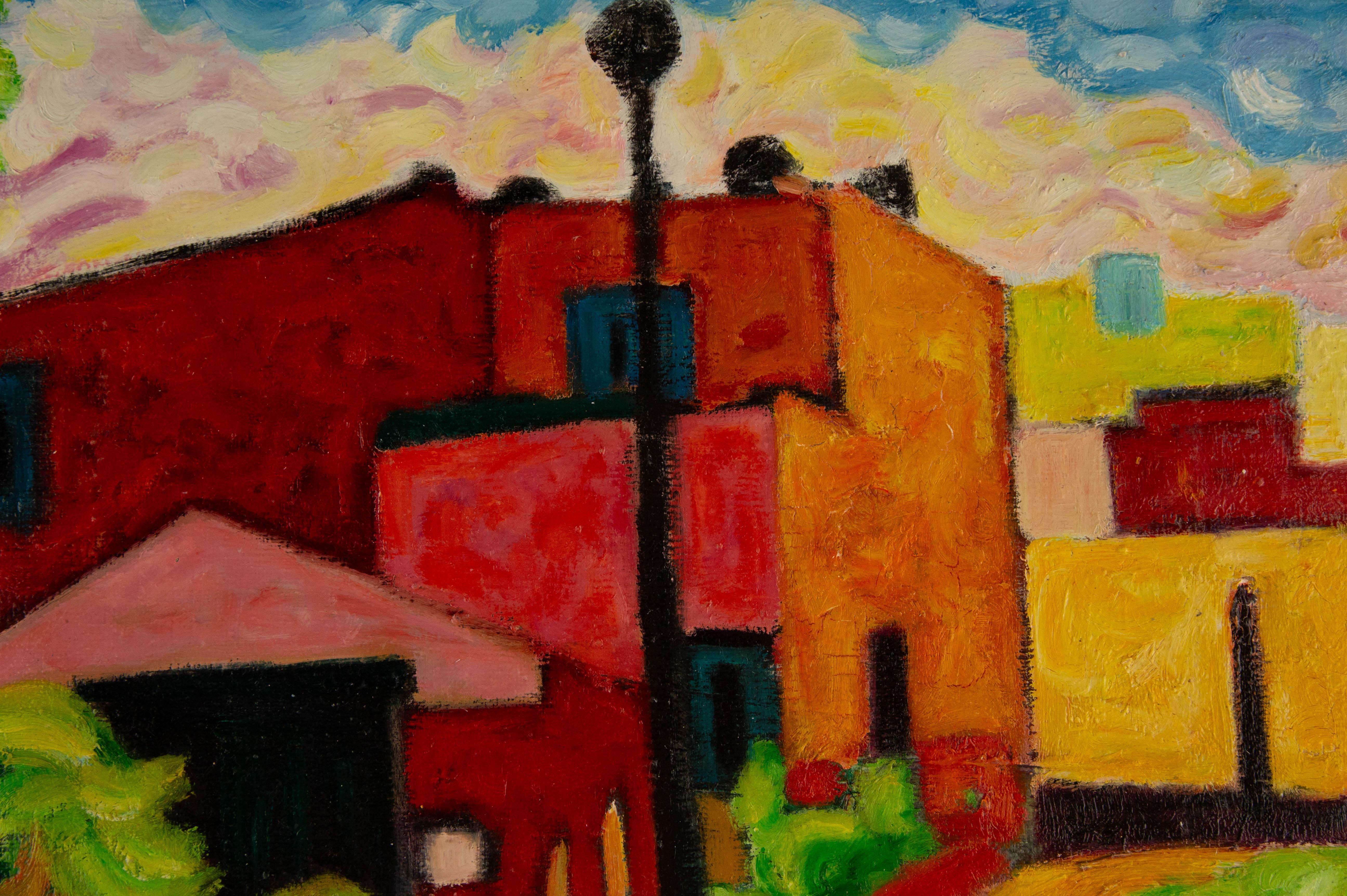 Lijian Li Landschaft, Original Ölgemälde auf Leinwand, „Mexikanische Reiseserie I“, Original 3