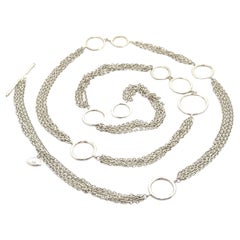 Collana Lika Behar in argento sterling con catena a più fili e chiusura a ginocchiera da 36 pollici
