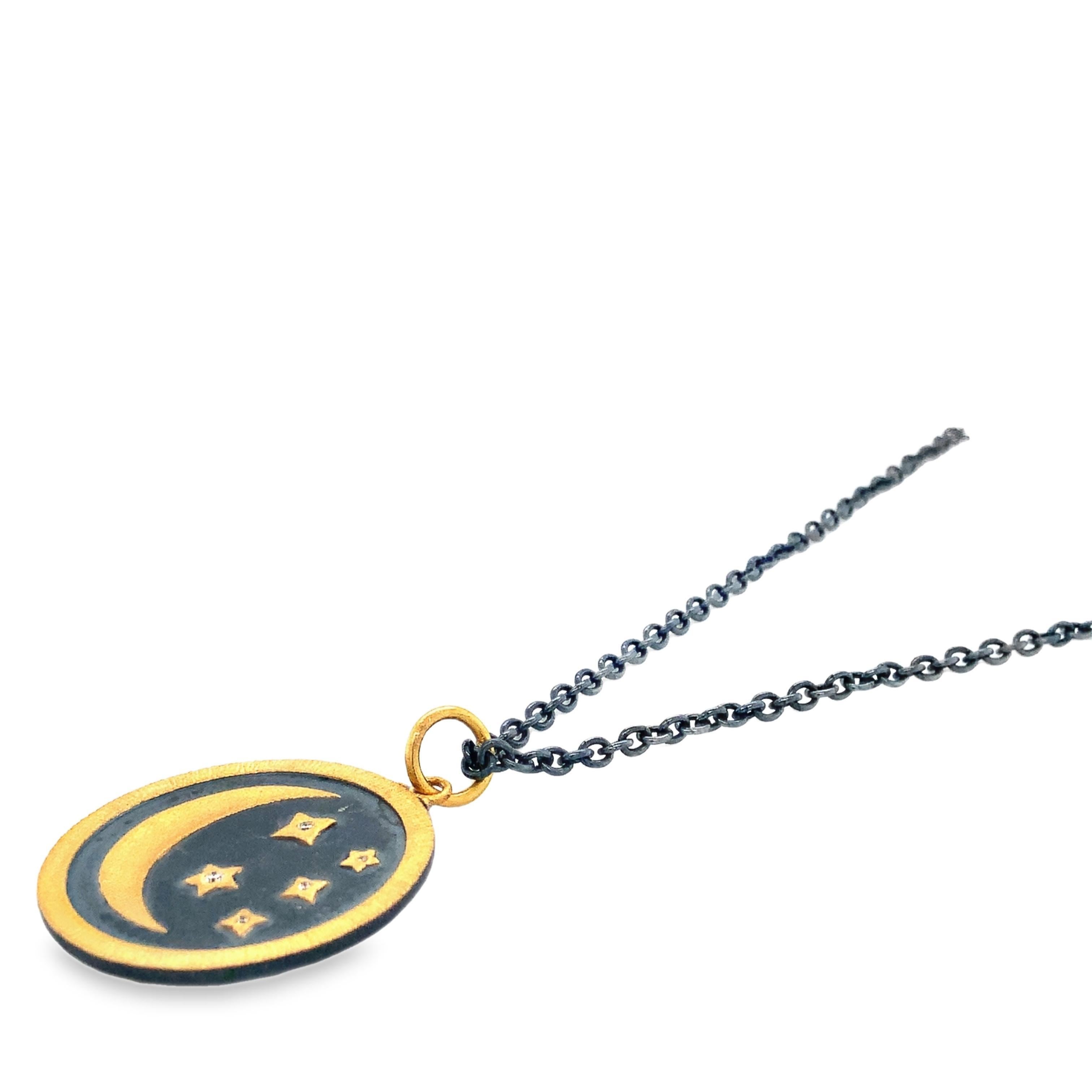 da uomo o donna Lika BeharTesori e Talismani, Collezione di MEDAGLIE Yin e Yang con Diamante in vendita
