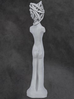 "Mia" Ceramic Abstract Sculpture 16" x 3" inch by Lika Brutyan