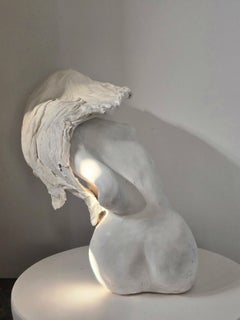 "Woman Figure" Ceramic Abstract Sculpture 10" x 4" inch by Lika Brutyan