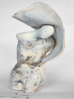 "Figura de mujer" Escultura abstracta de cerámica 10" x 4" pulgadas por Lika Brutyan