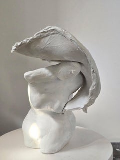 "Woman Figure" Ceramic Abstract Sculpture 10" x 4" inch by Lika Brutyan