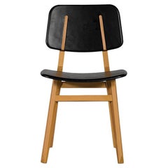 Lika Stuhl Massivholz Oak Korpus, Massivholz Schwarz Rücken