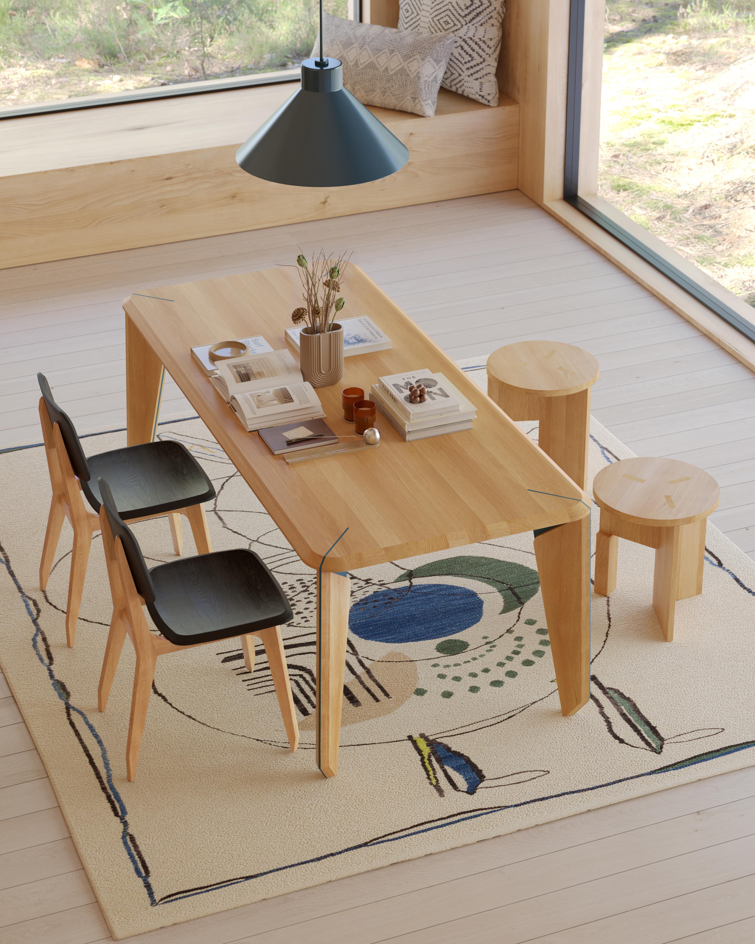 Huilé Lika Table à manger rectangulaire 6 personnes en vente
