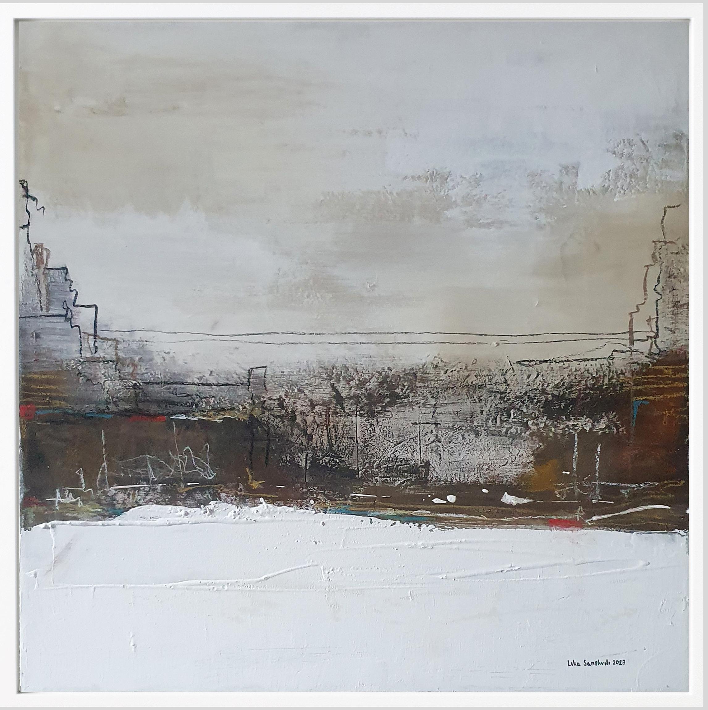 Art contemporain géorgien de Lika Sarishvili - Le froid de l'hiver en vente 3